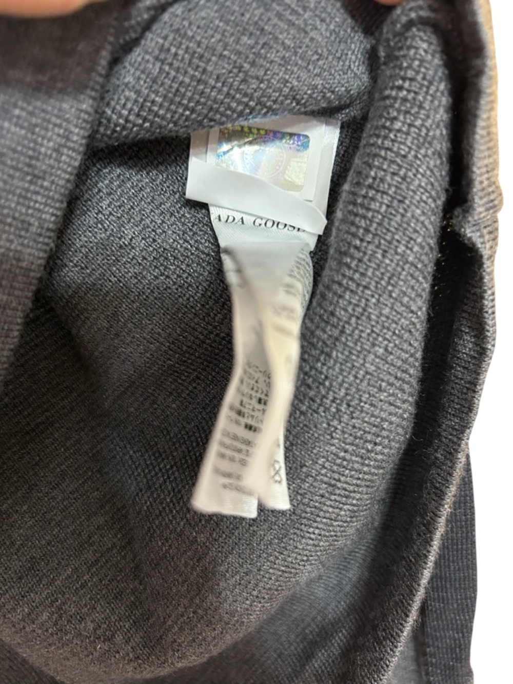 Canada Goose Stormont 1/4 Zip up Pullover Sweater - volcano Gray Size Small - Picture 3 of 5